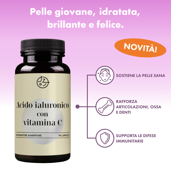 Acido ialuronico con vitamina C – 90 capsule
