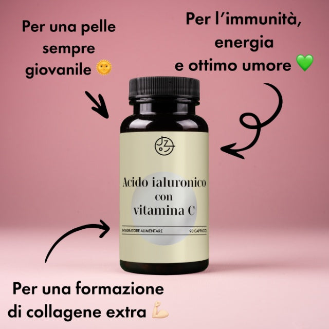 Acido ialuronico con vitamina C – 90 capsule