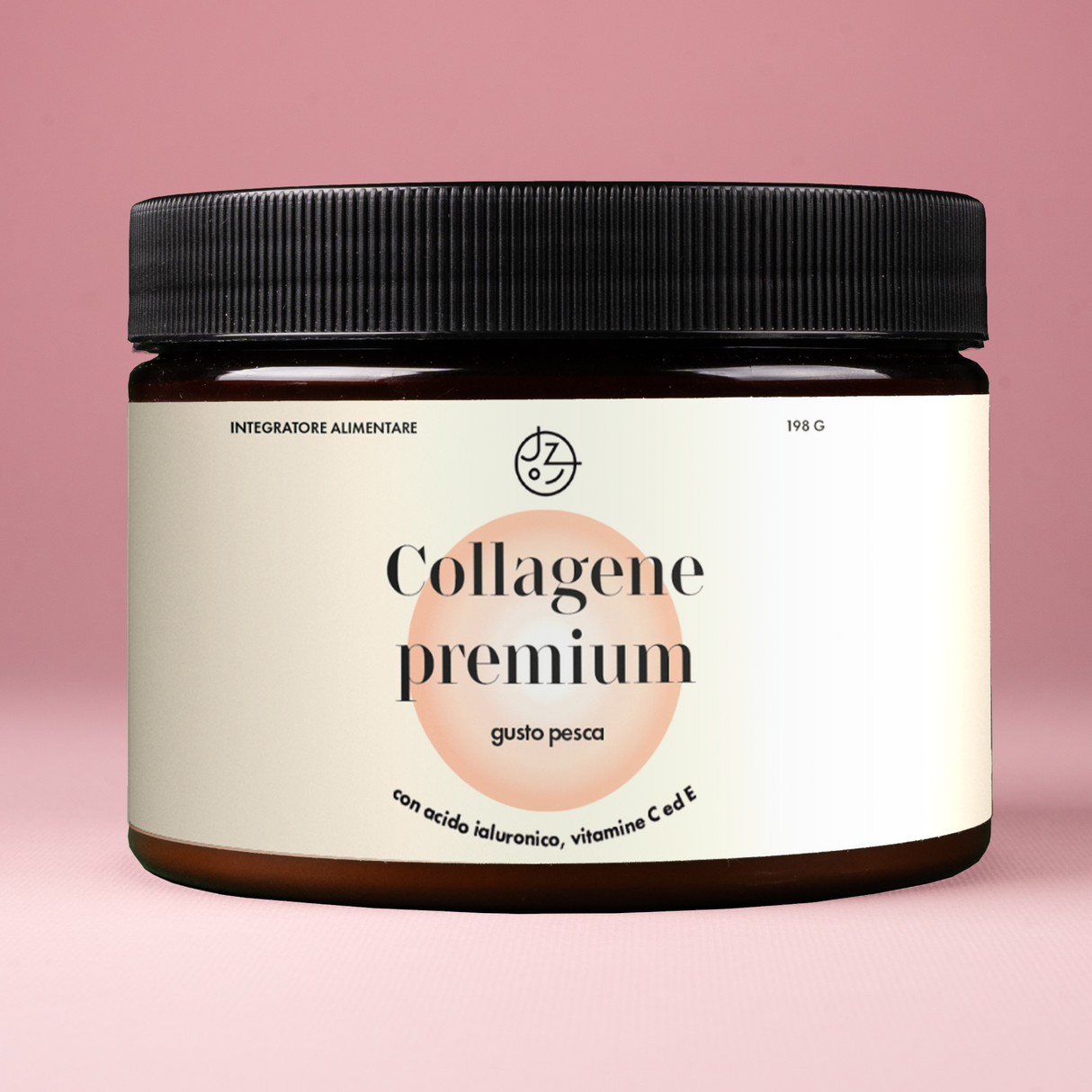 Collagene premium con acido ialuronico e vitamina C ed E (gusto pesca)