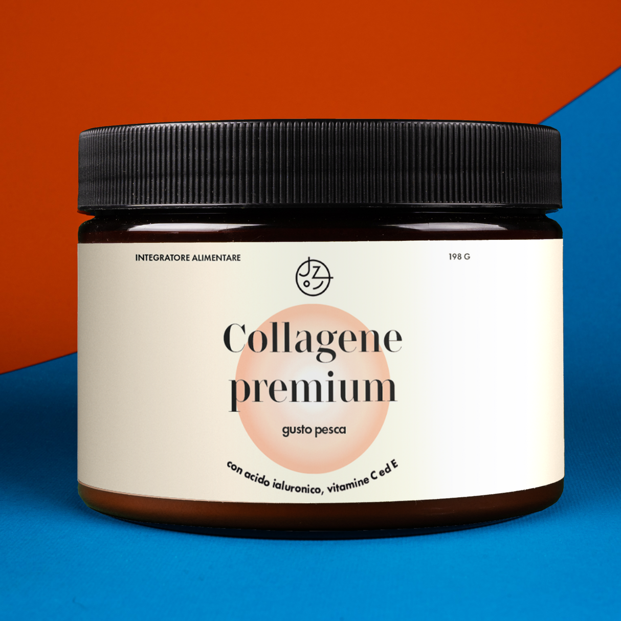 Collagene premium con acido ialuronico e vitamina C ed E (gusto pesca)