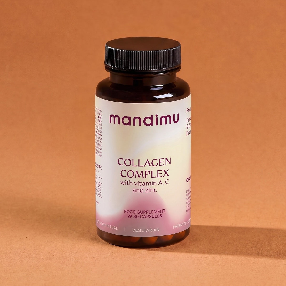 Complesso di collagene con vitamine A & C e zinco (vegetariano) – 30 capsule