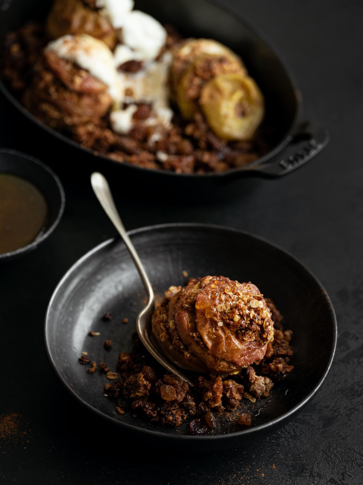 Mele al forno con crumble
