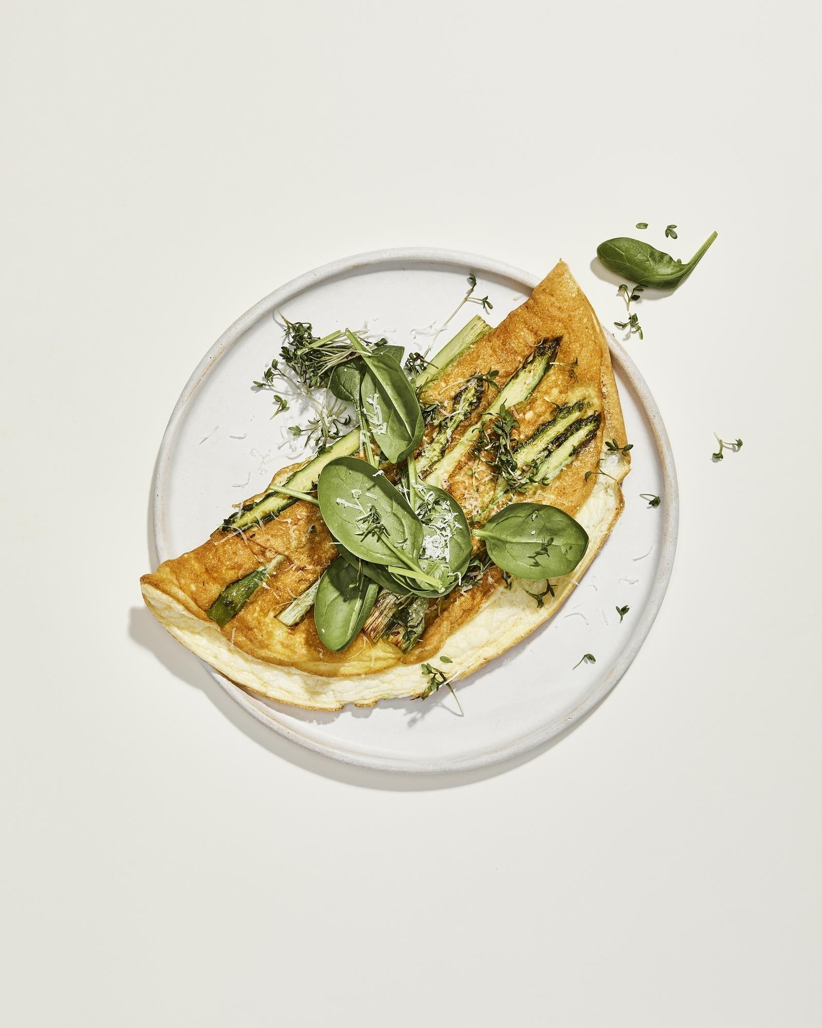 Omelette di albumi con asparagi e ricotta