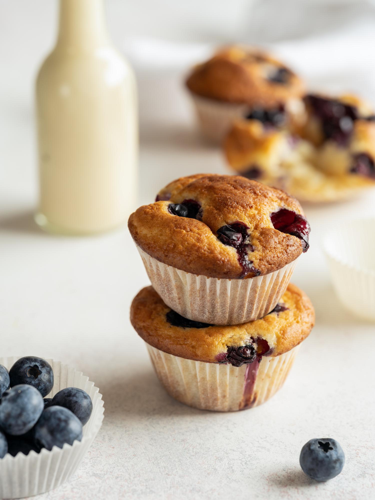 Muffin ai mirtilli con yogurt