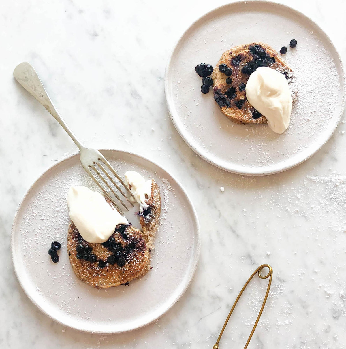 Frittelle ai mirtilli con farina d'avena