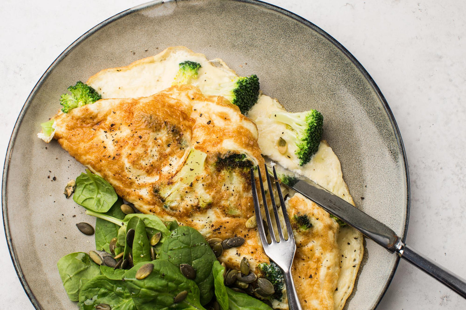 Omelette con broccoli