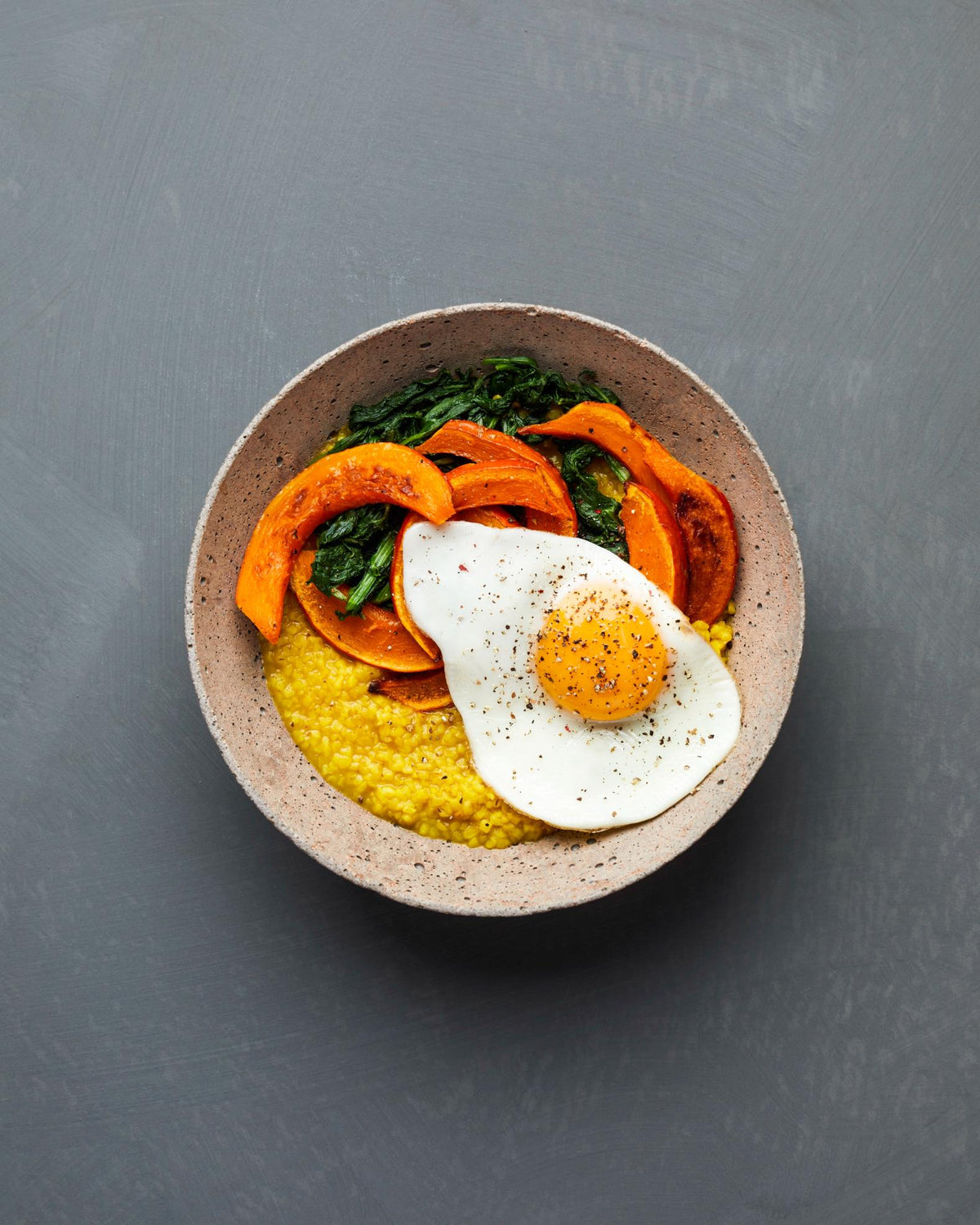 Porridge di bulgur con zucca al forno