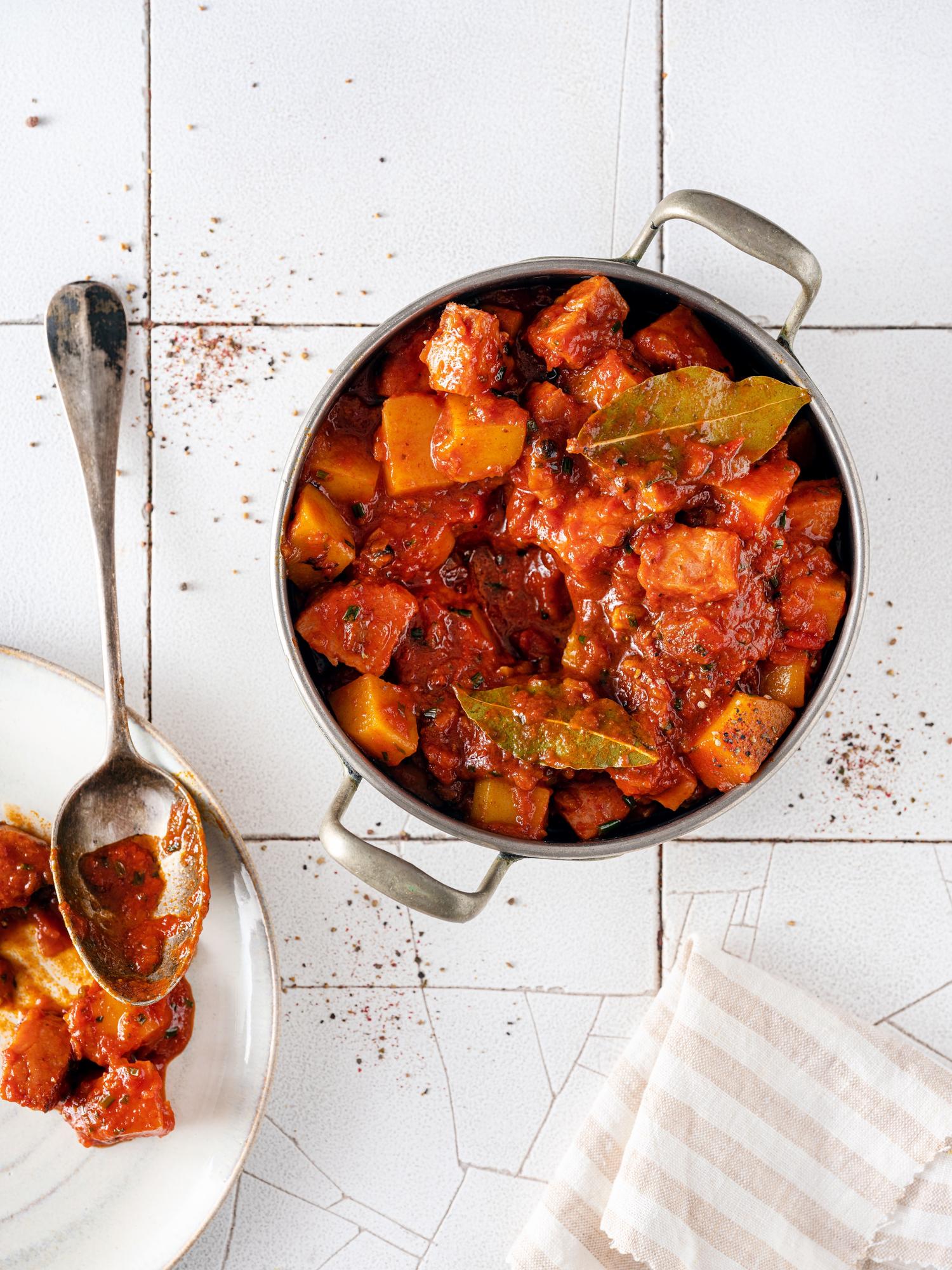 Gulash di prosciutto di pollo