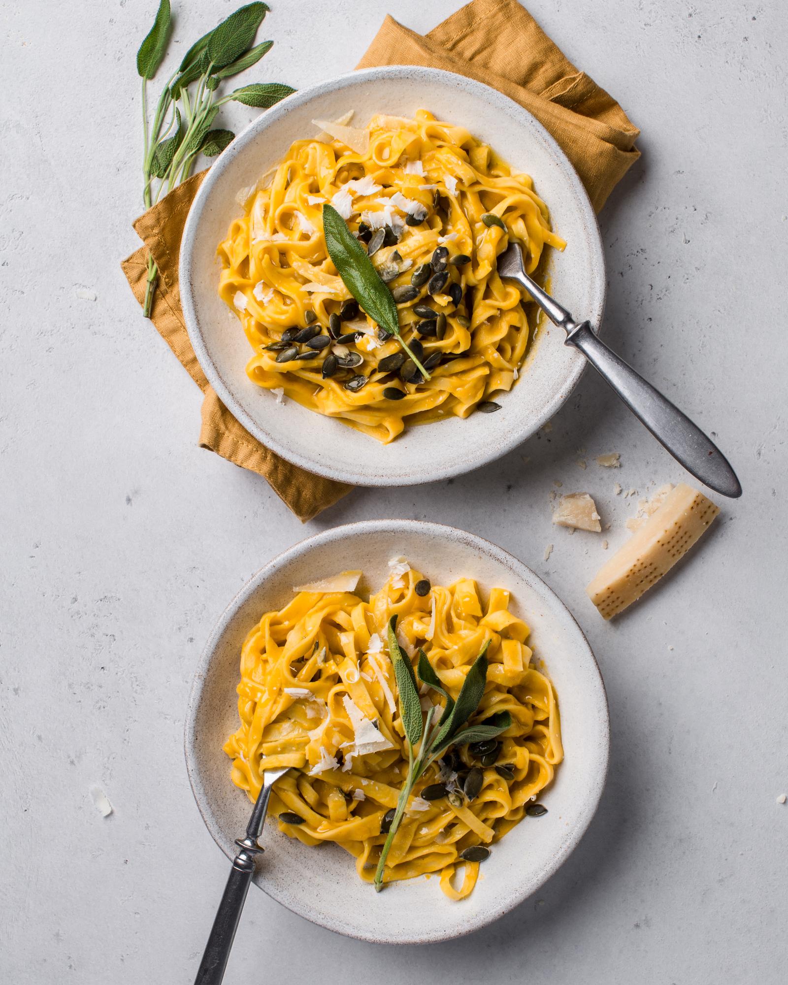 Pasta con salsa di zucca