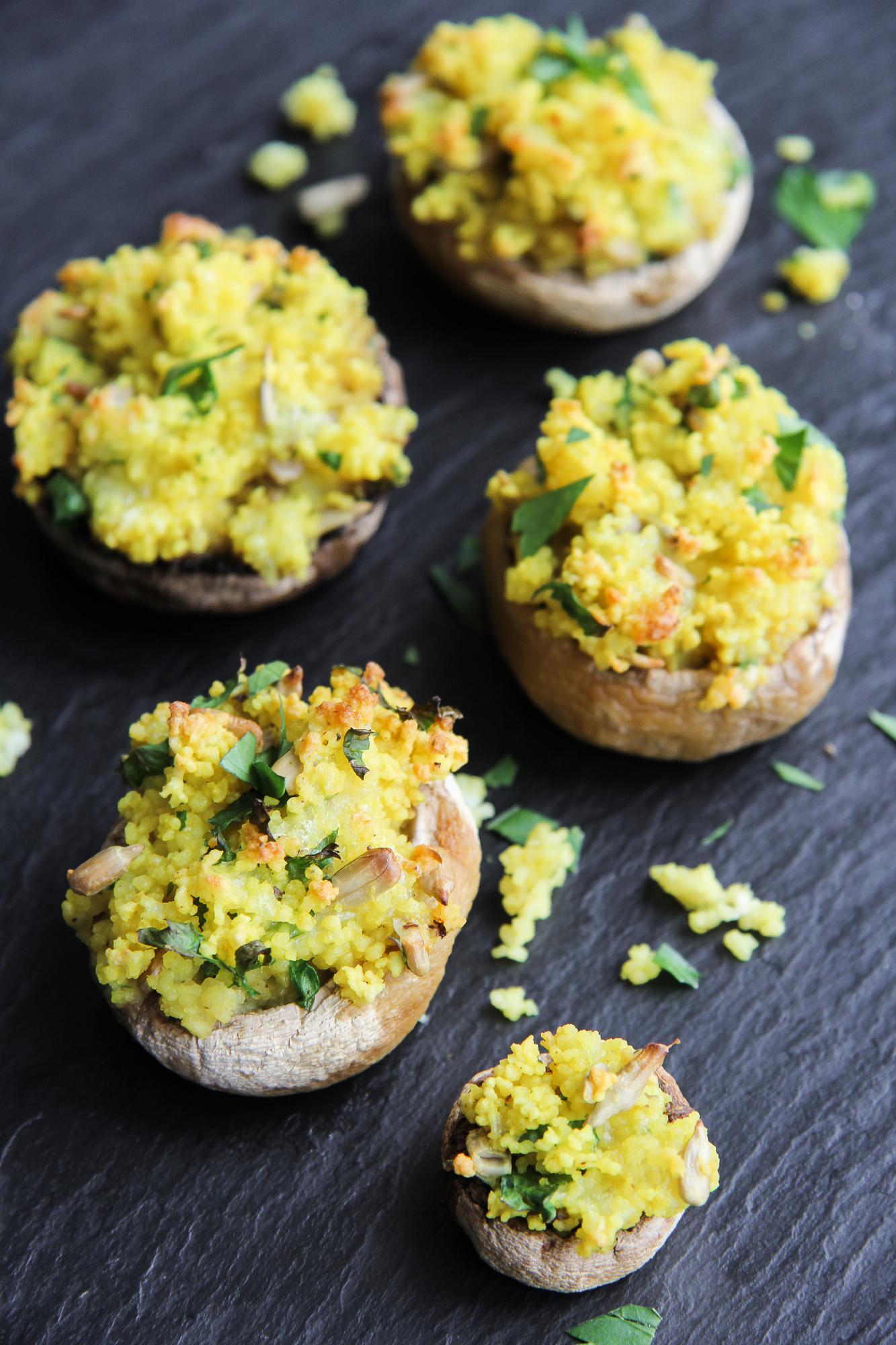 Champignon ripieni di cuscus