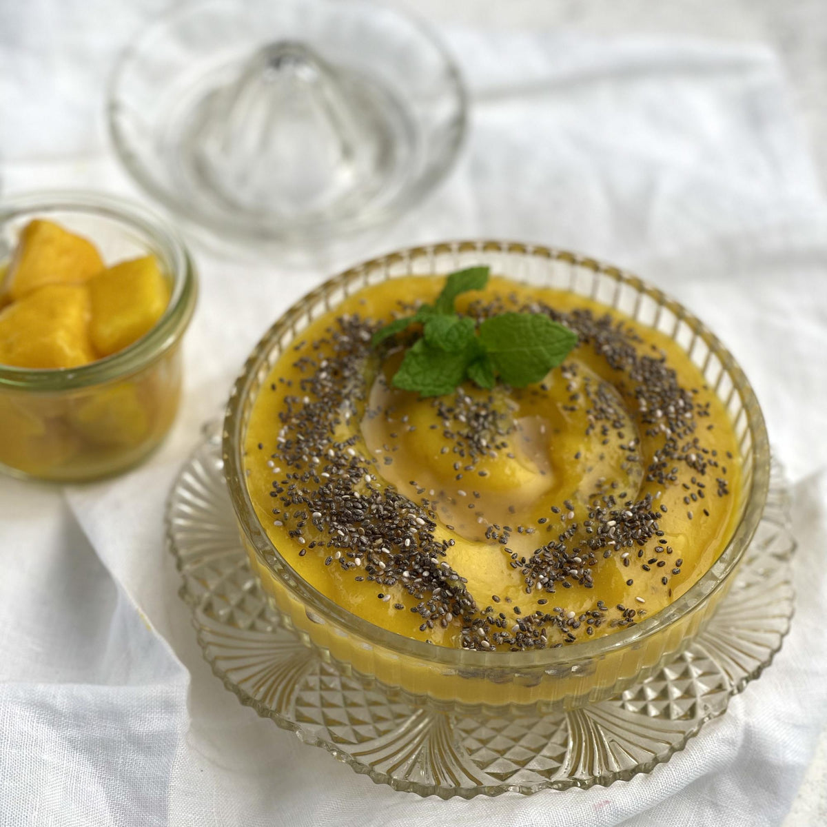 Pudding di chia con mango