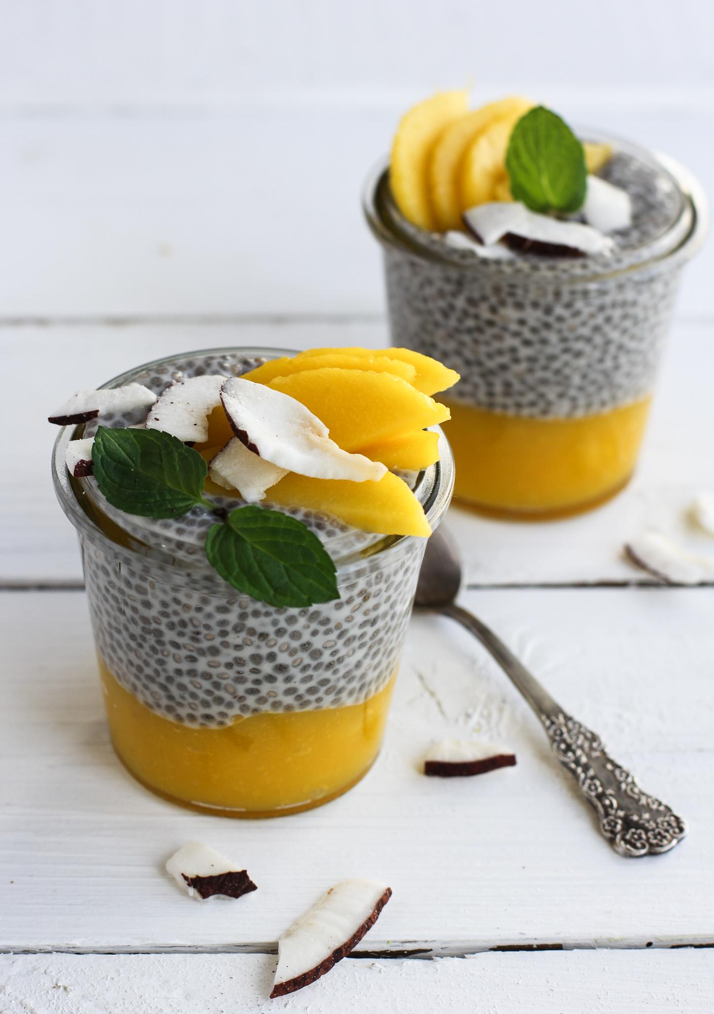 Pudding di chia con purè di mango