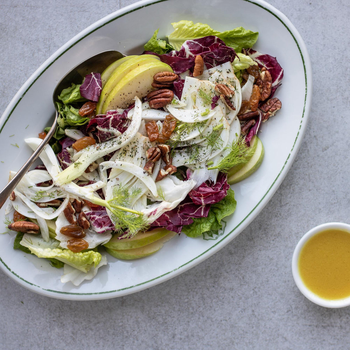 Insalata di cicoria con finocchio e mela verde