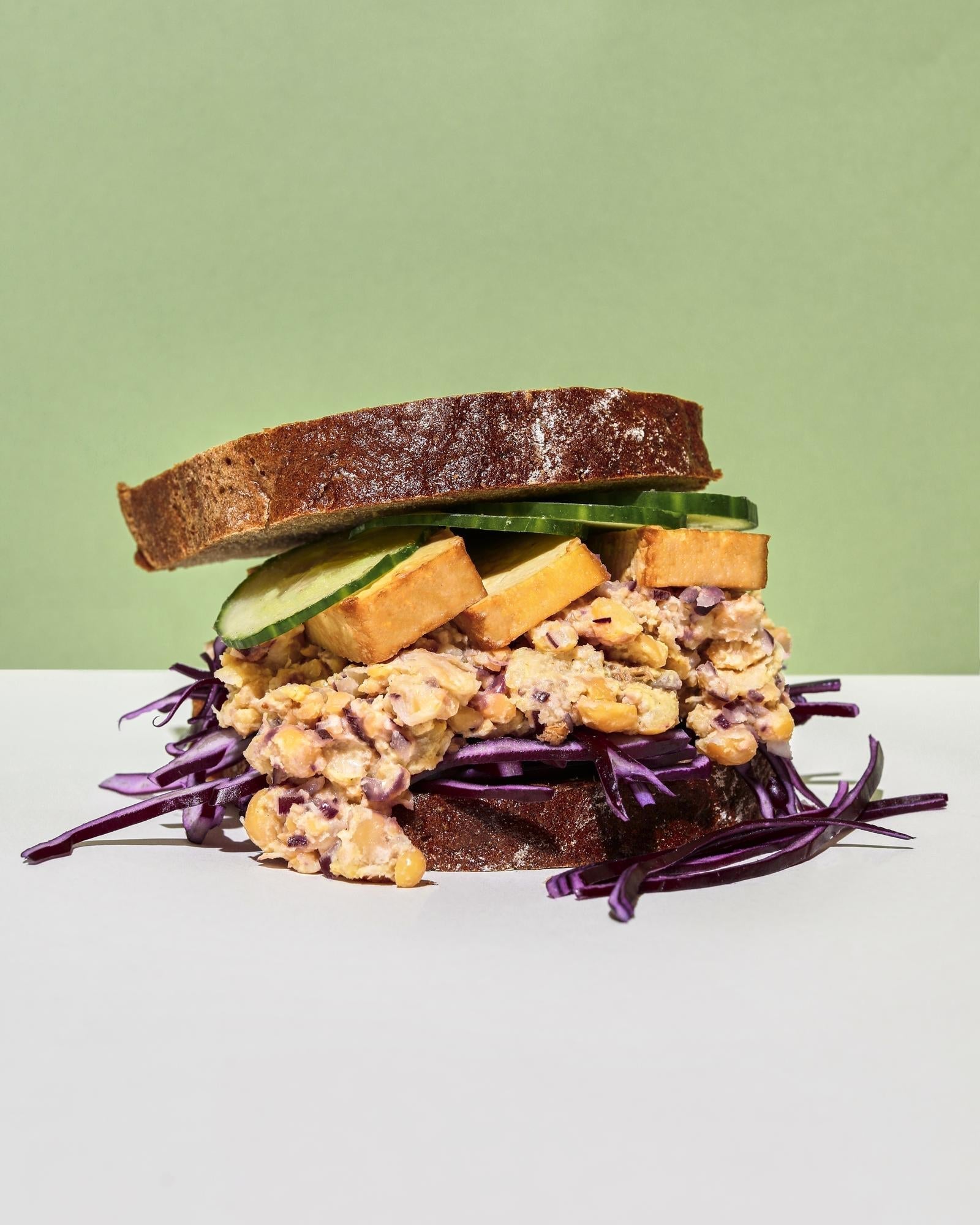 Sandwich di ceci con tofu