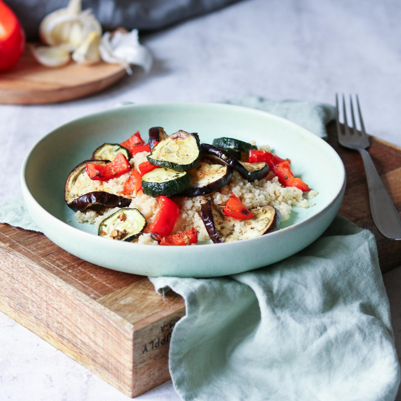 Cous cous con verdure al forno e erbe provenzali