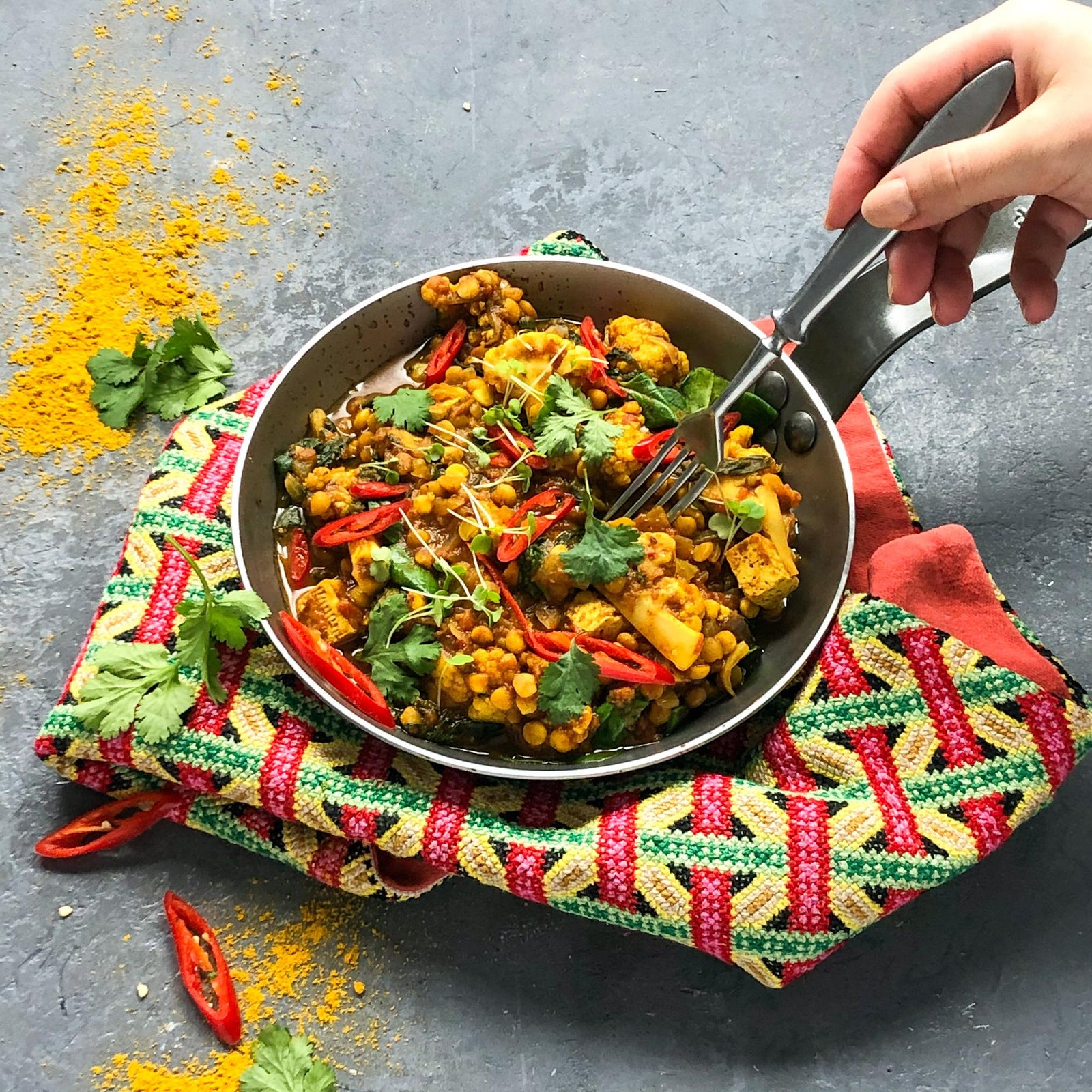 Dhal con tofu