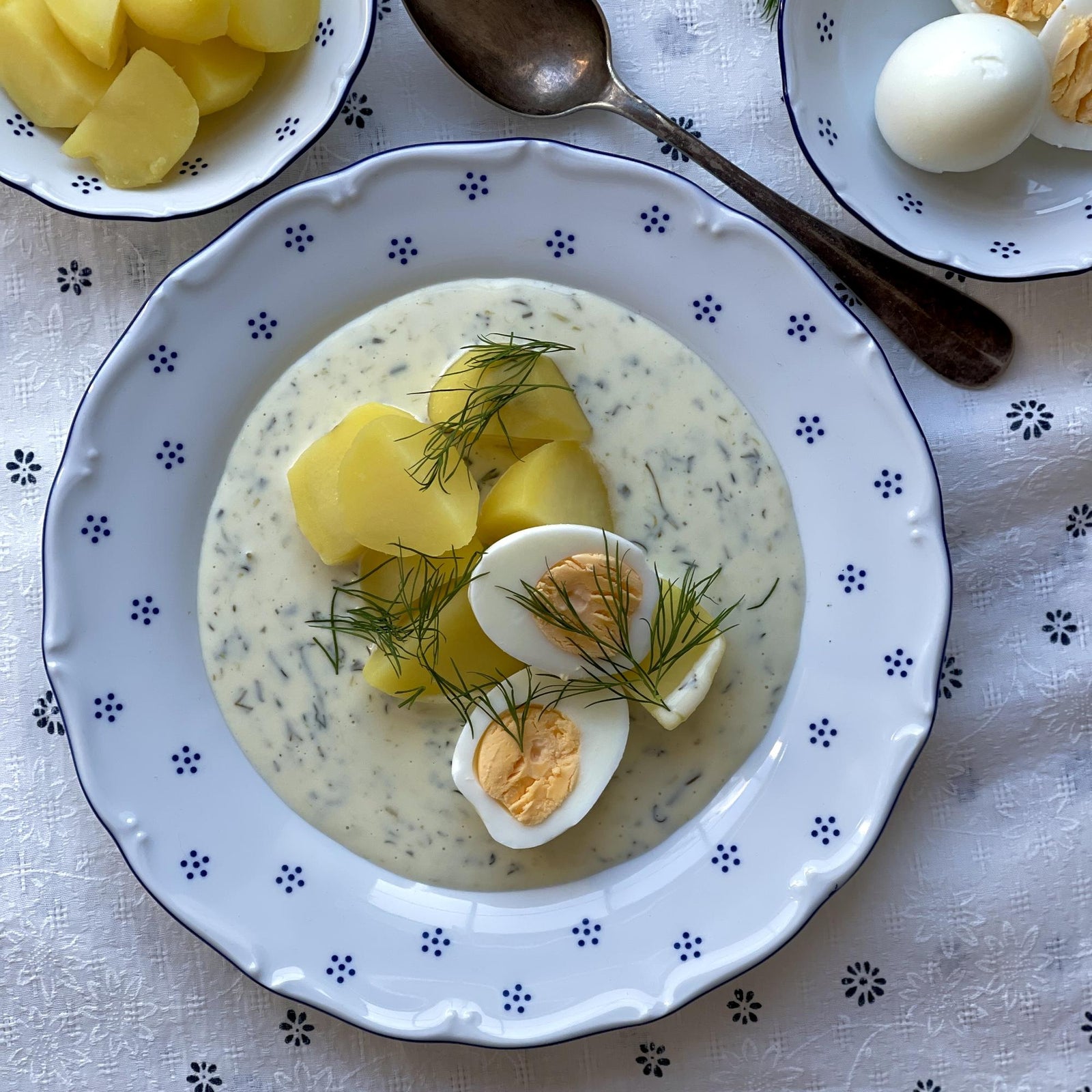 Salsa all'aneto con patate e uova