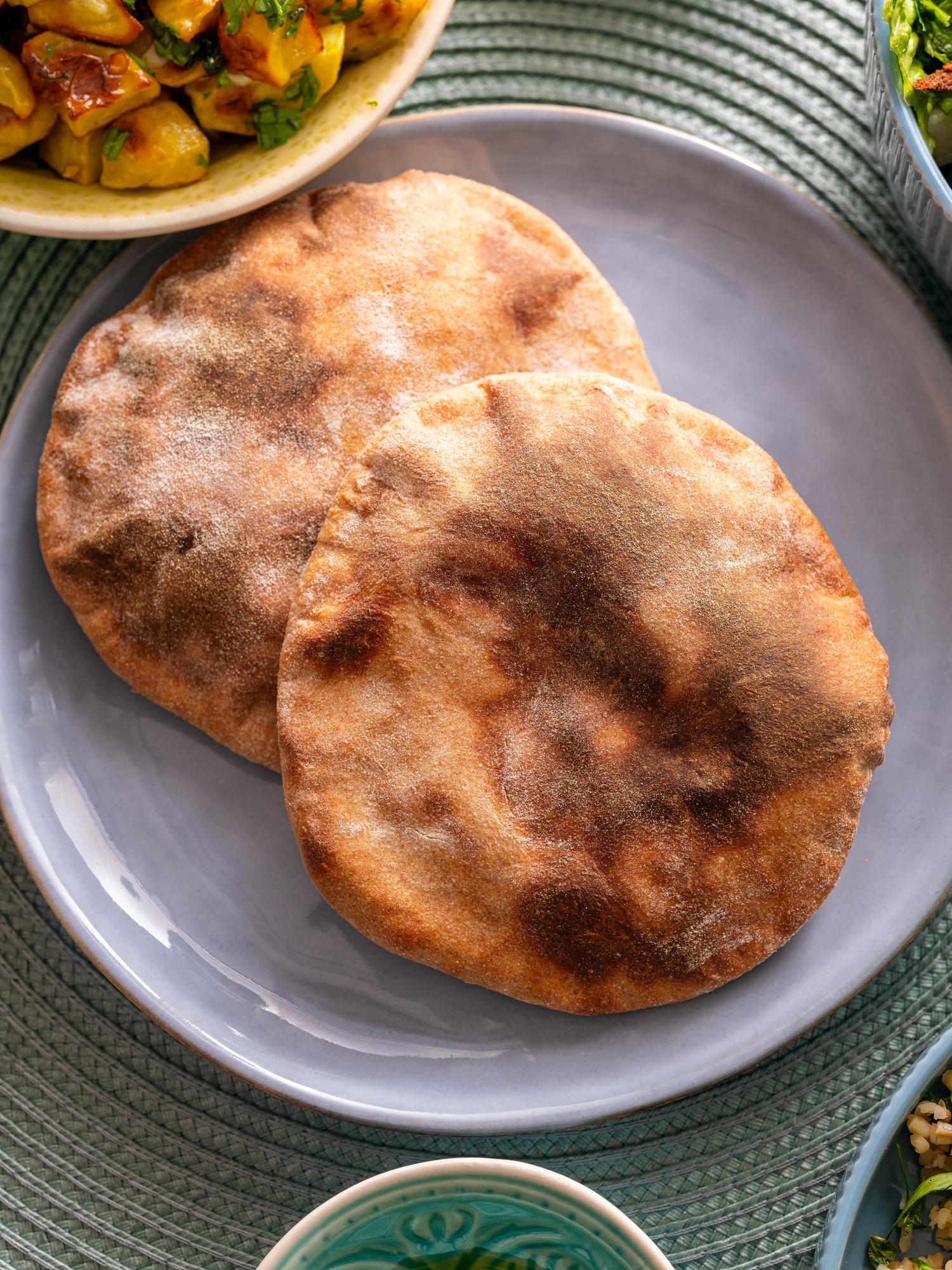 Pane pita integrale fatto in casa