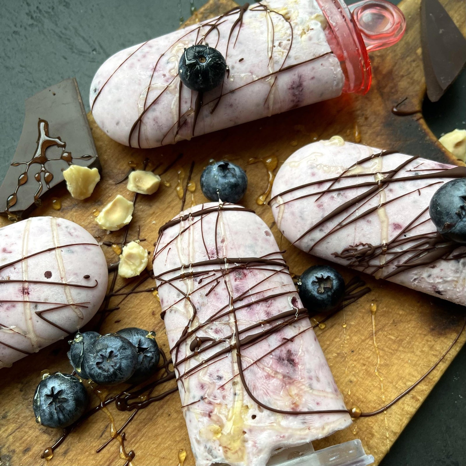 Ghiaccioli con marmellata e fiocchi d'avena