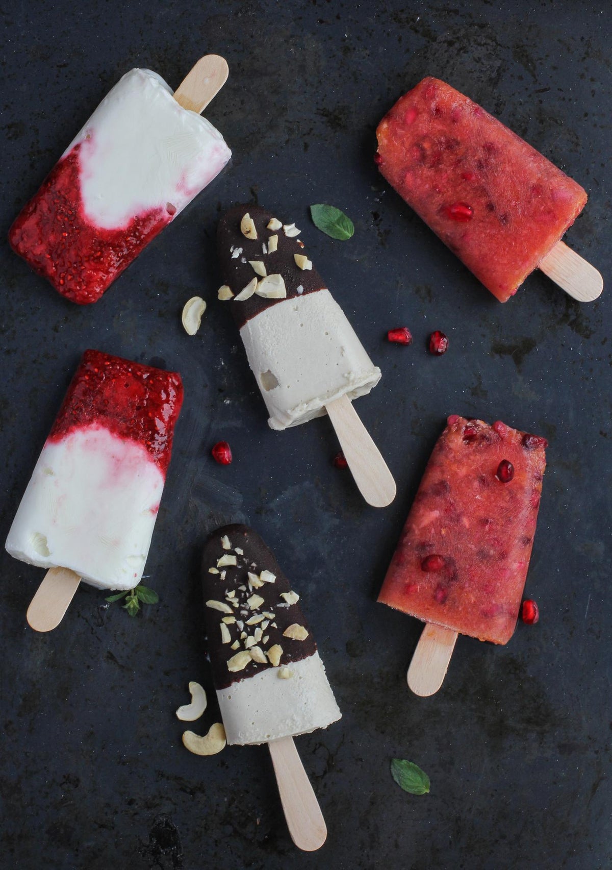 Ghiaccioli alla fragola con semi di chia