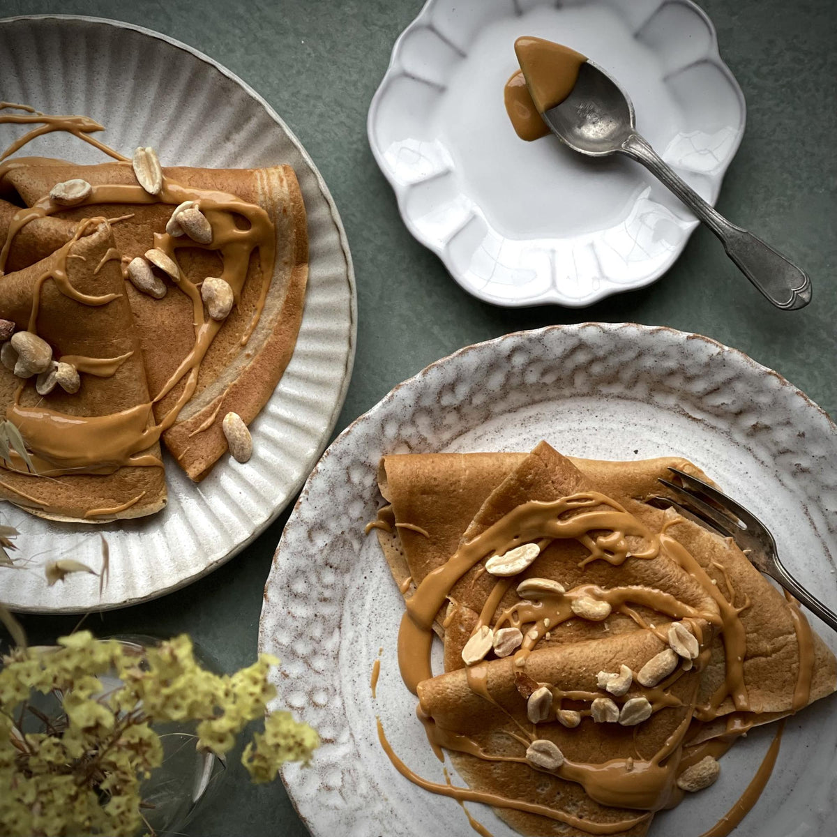 Pancake al burro di arachidi