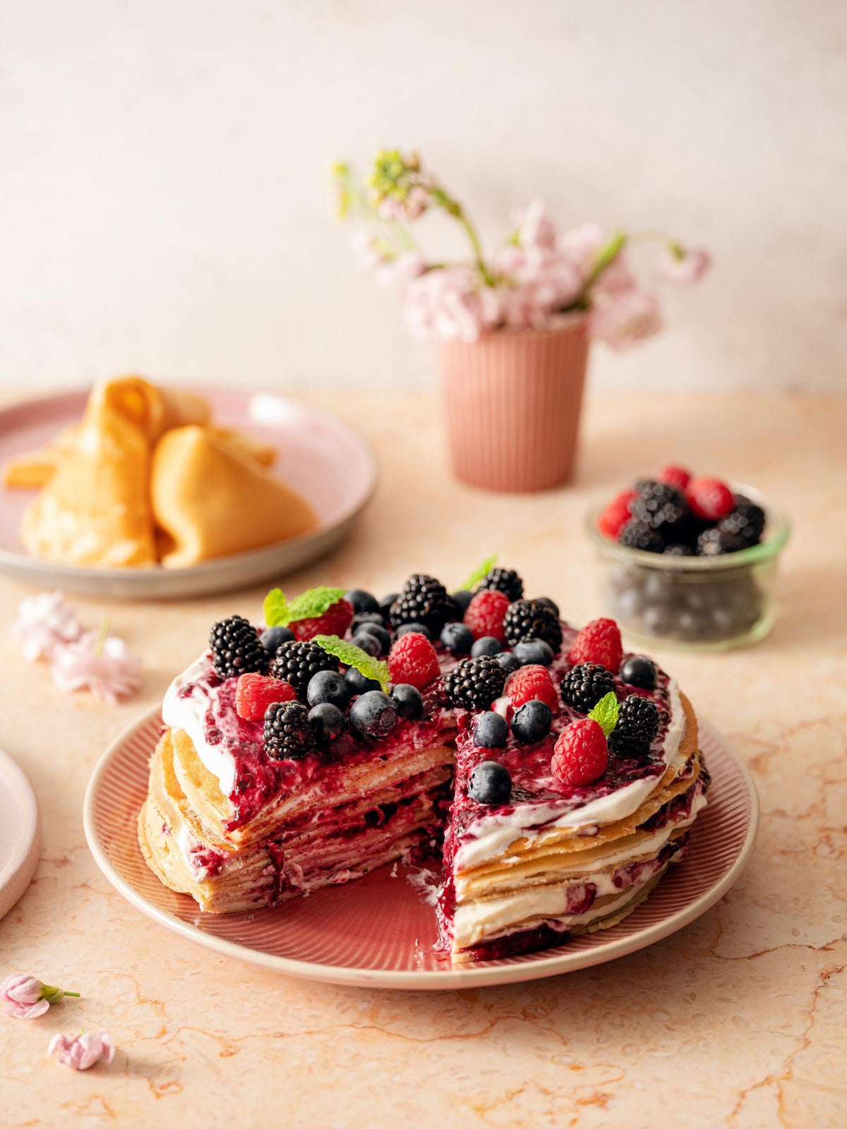 Torta di crêpes francese