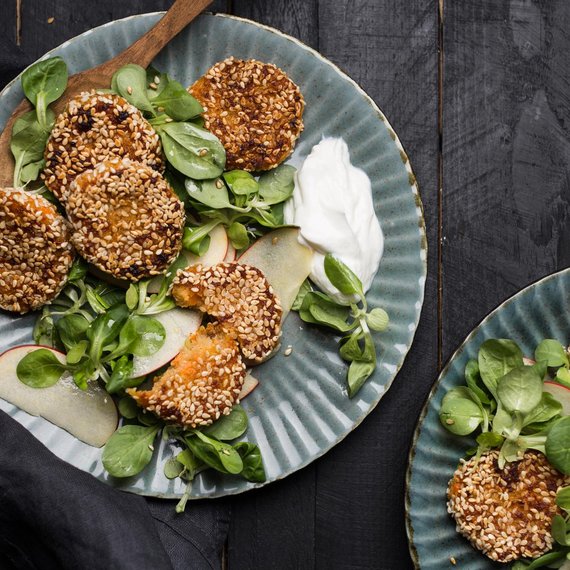 Polpette di quinoa e patata dolce al forno