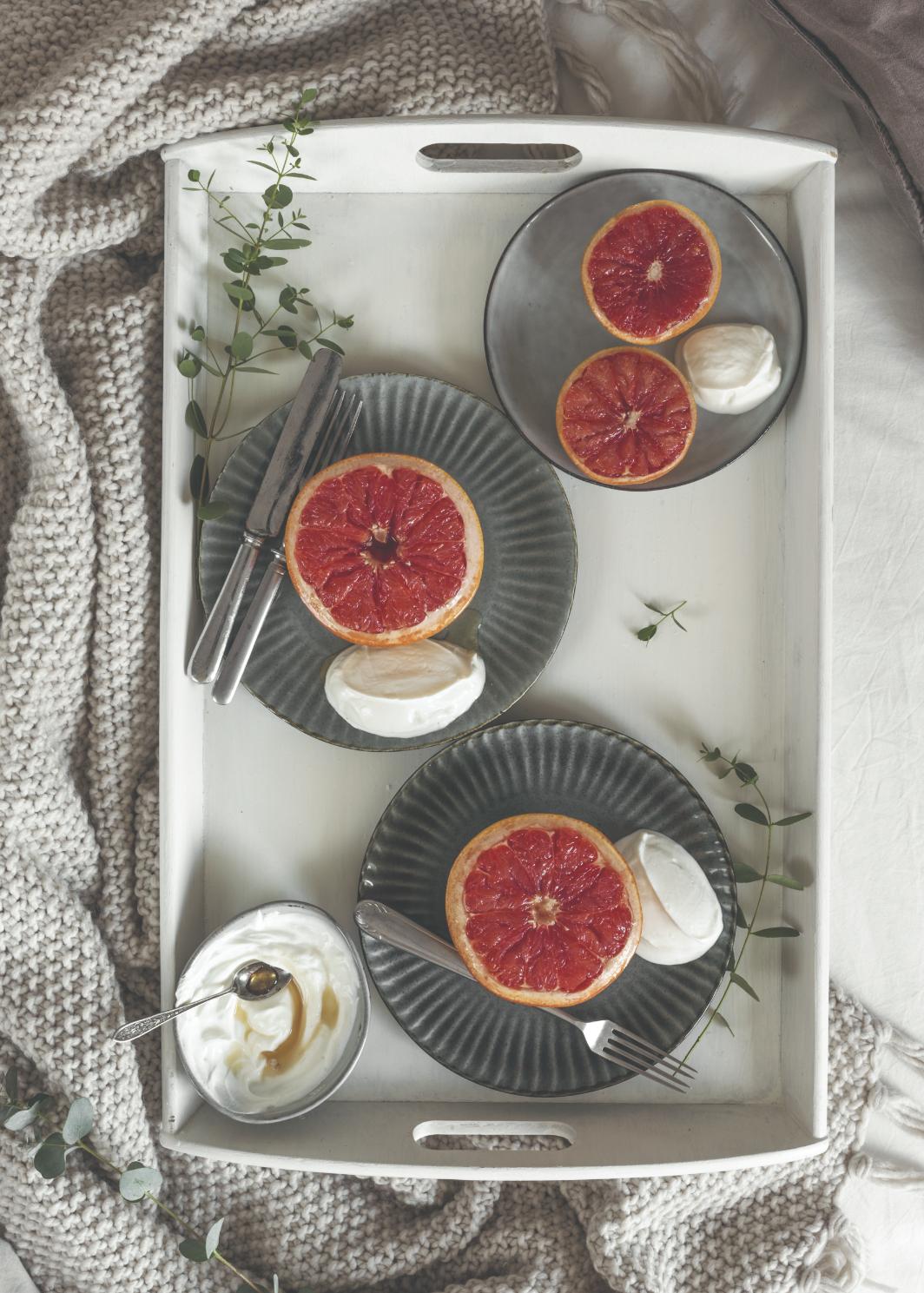 Pompelmo al forno con ricotta
