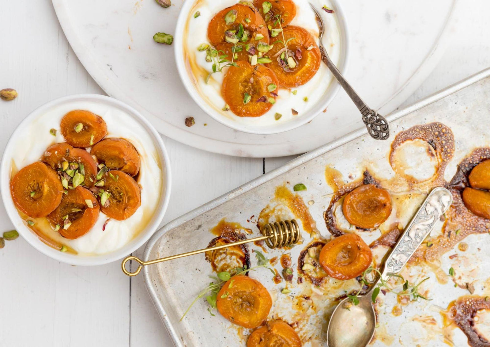 Albicocche al forno con yogurt