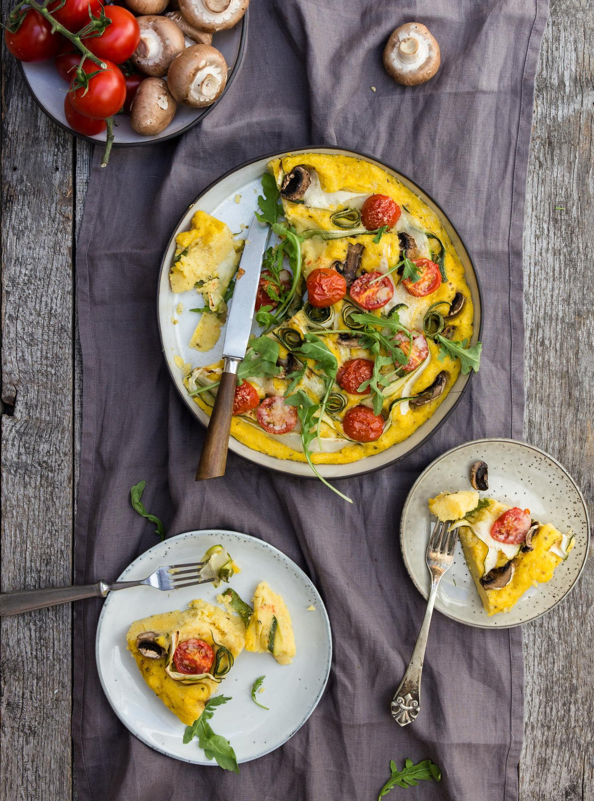 Polenta al forno con verdure