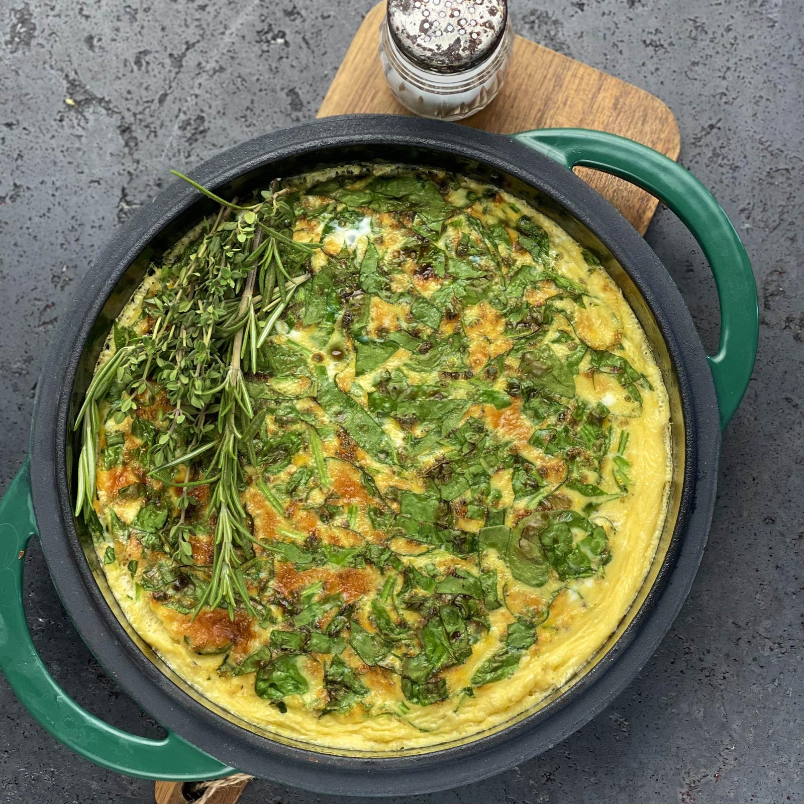 Frittata al forno con spinaci e ricotta