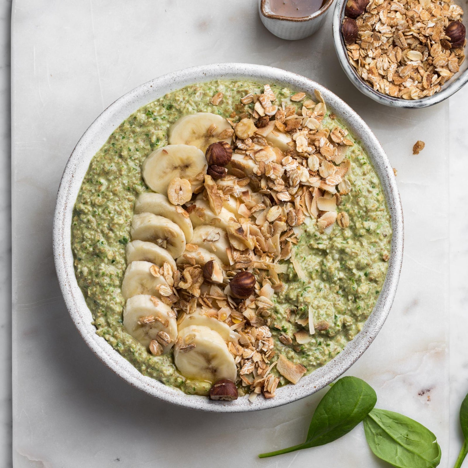Porridge d'avena verde
