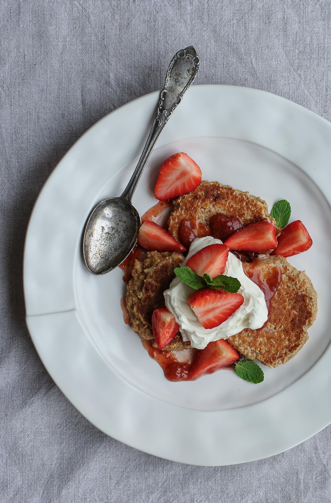 Frittelle d'avena al cottage cheese