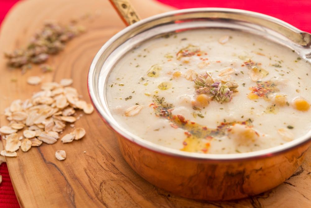 Zuppa di avena con ceci
