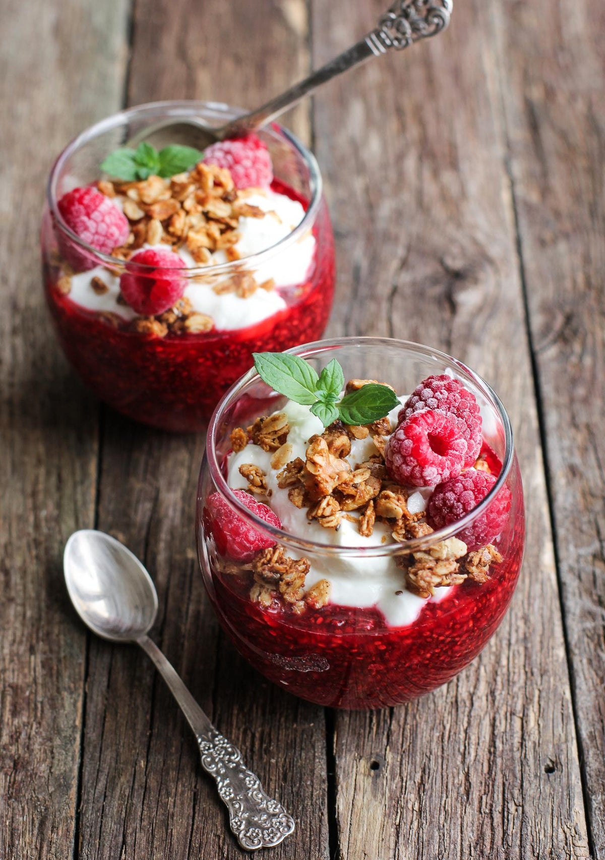 Parfait ai lamponi