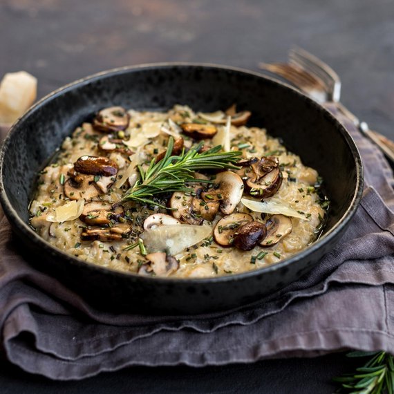 Risotto di pollo con funghi