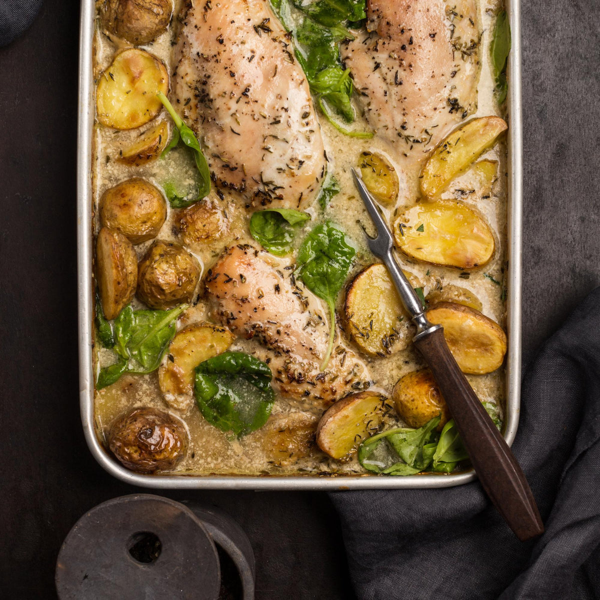 Pollo con salsa alla panna