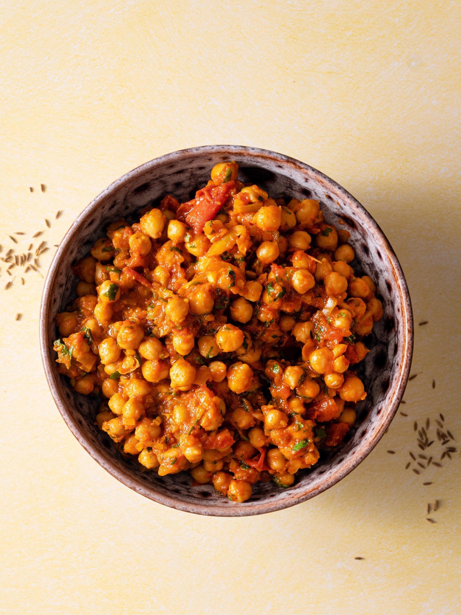 Chana masala indiana con ceci