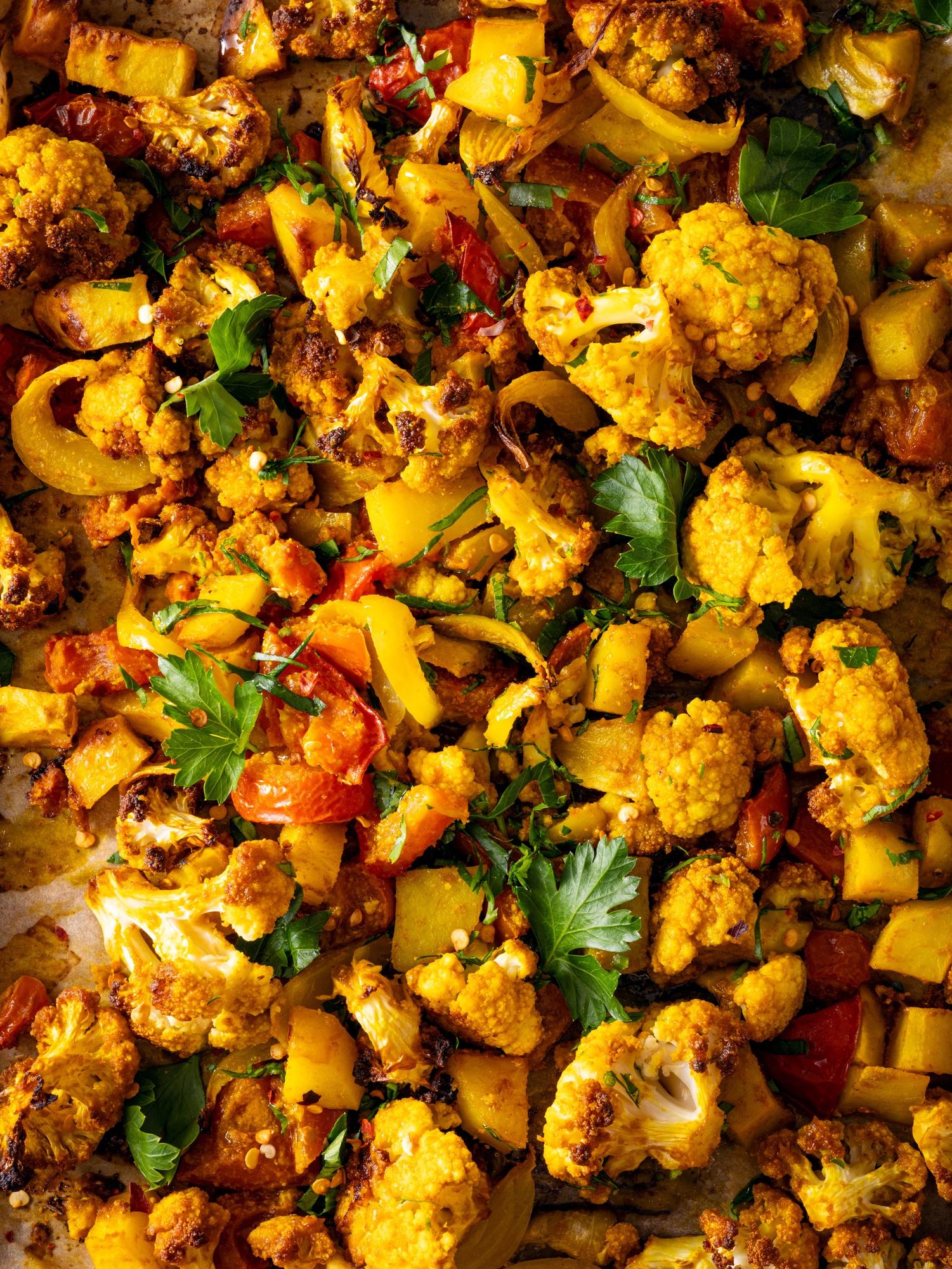 Cavolfiore speziato indiano con patate