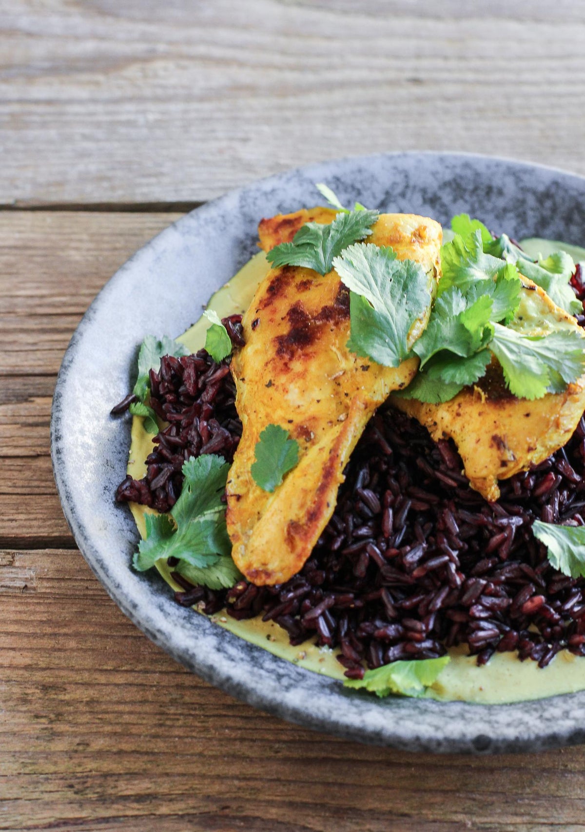 Pollo allo zenzero con riso selvatico