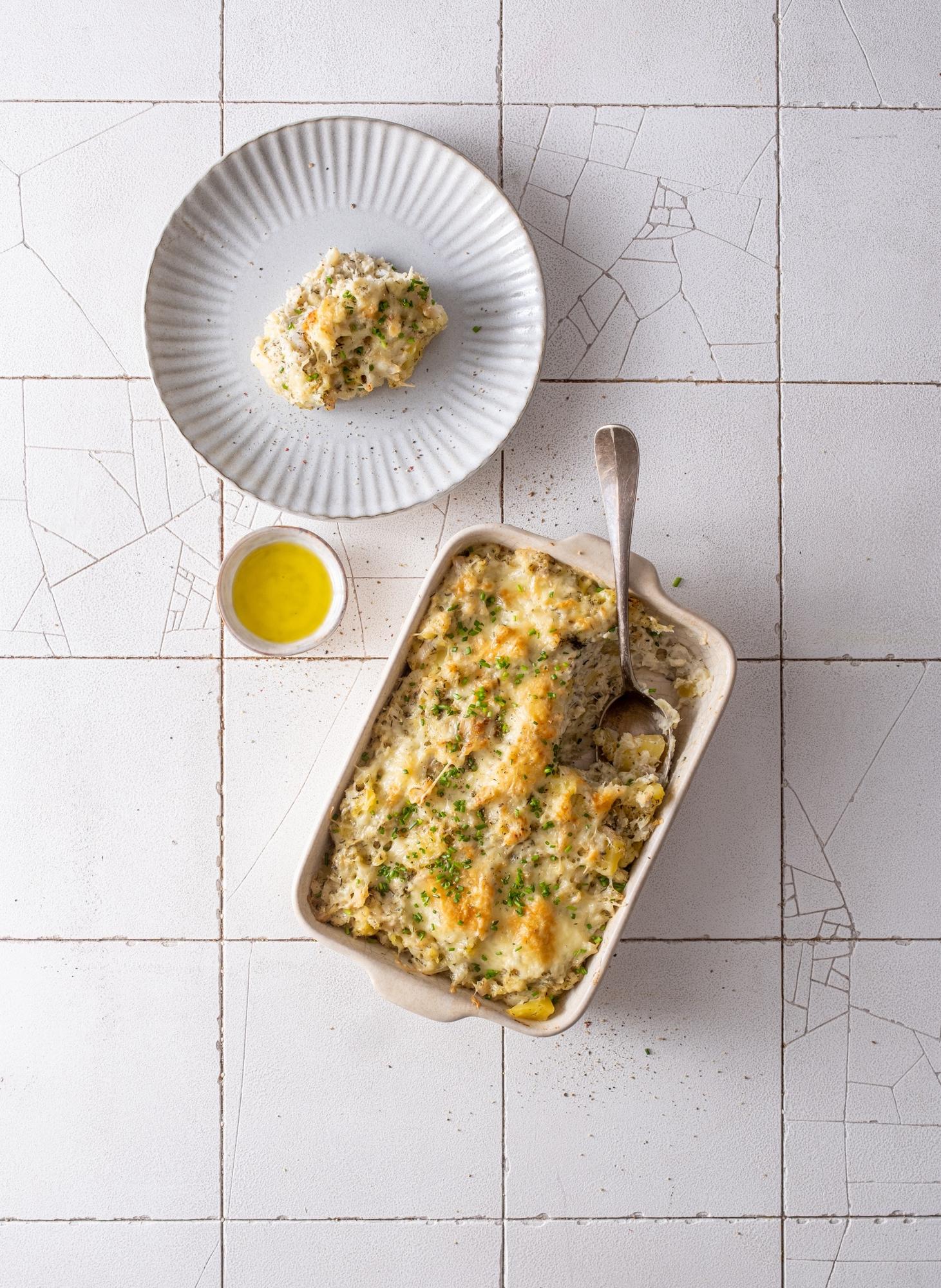Pesce islandese al forno (plokkfiskur)
