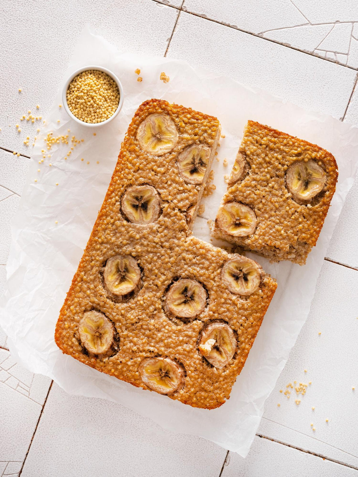 Sformato di miglio con banana