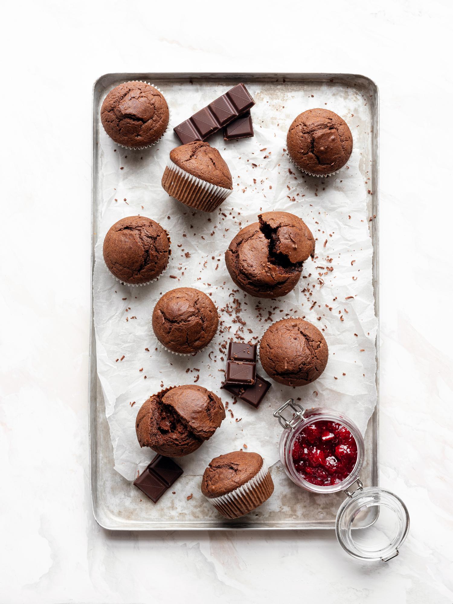 Muffin allo yogurt con cioccolato