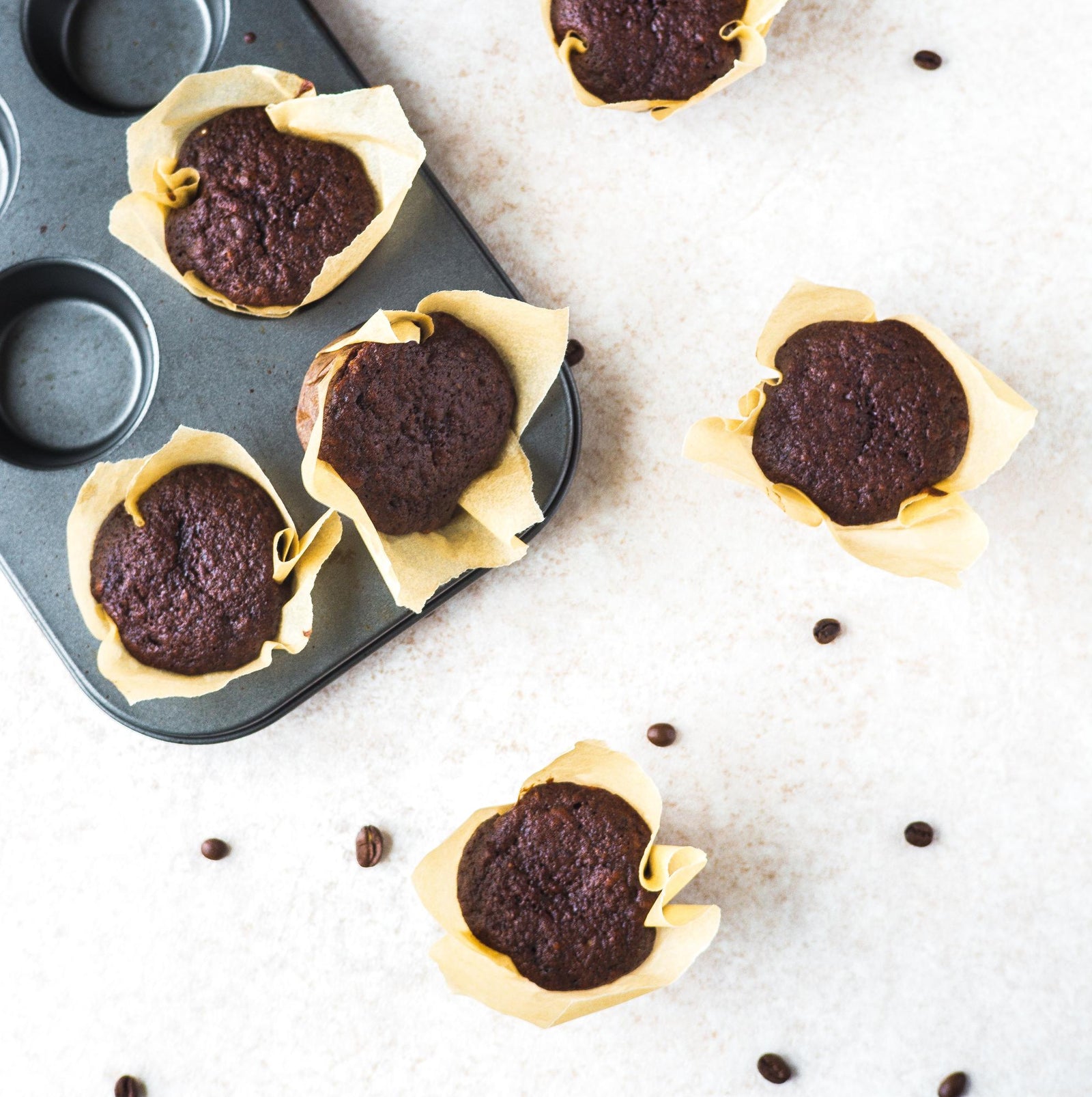 Muffin al caffè con zucchero di cocco