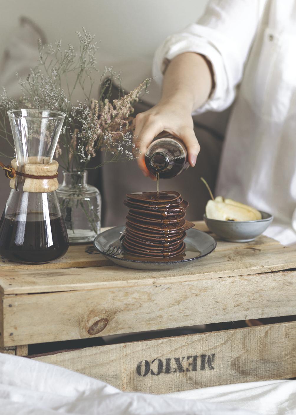 Frittelle al cacao con formaggio spalmabile