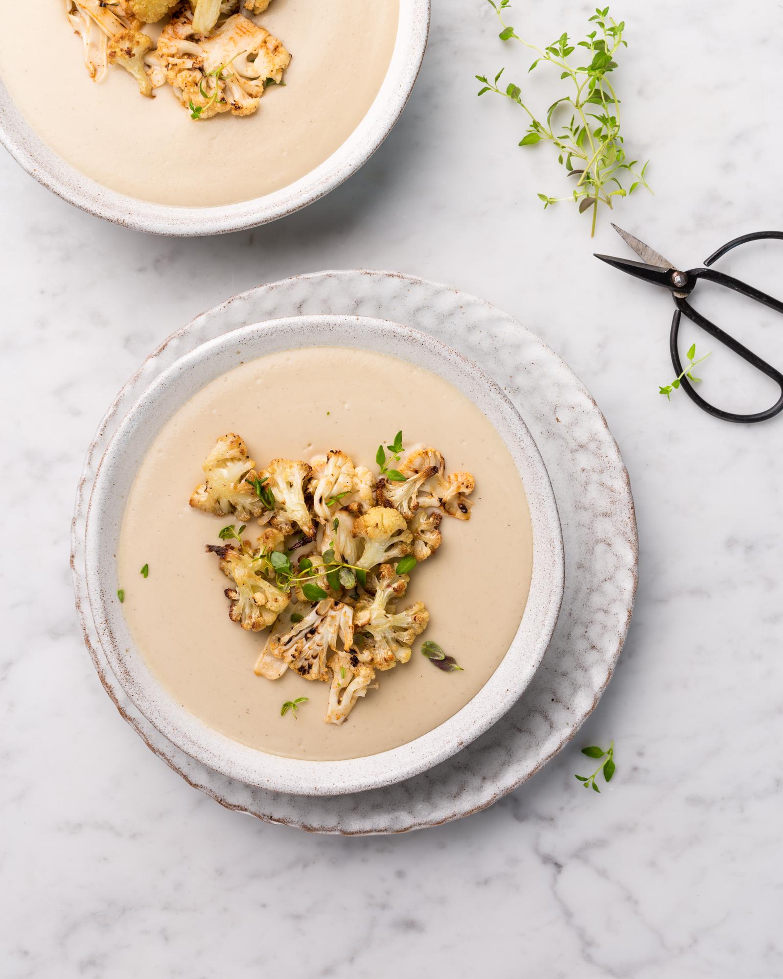 Zuppa di cavolfiore con latte di cocco
