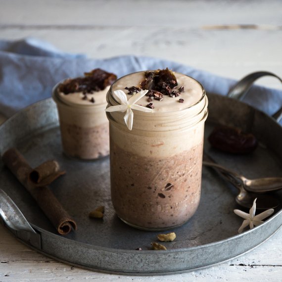 Overnight oats alla carota con datteri