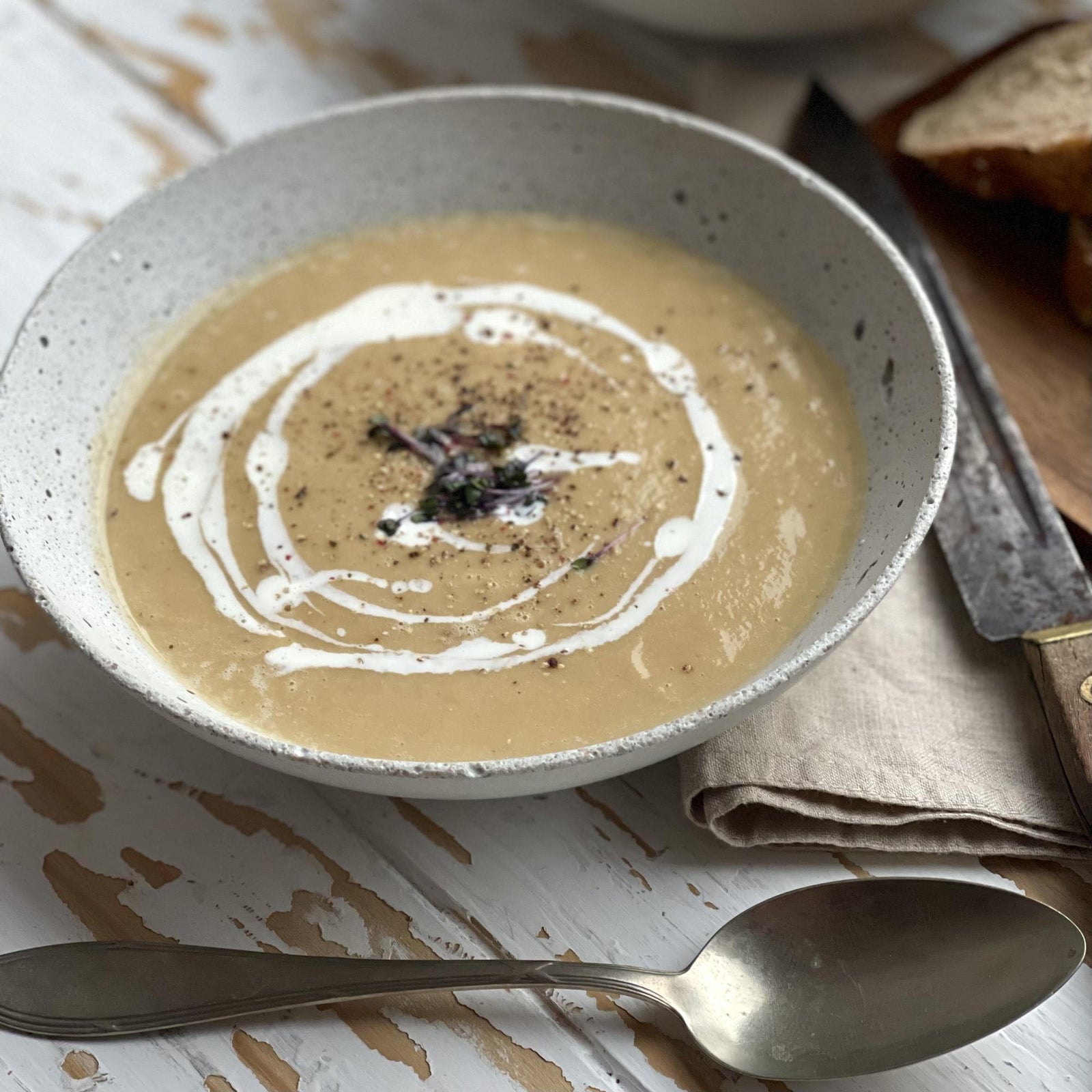 Zuppa cremosa di ceci