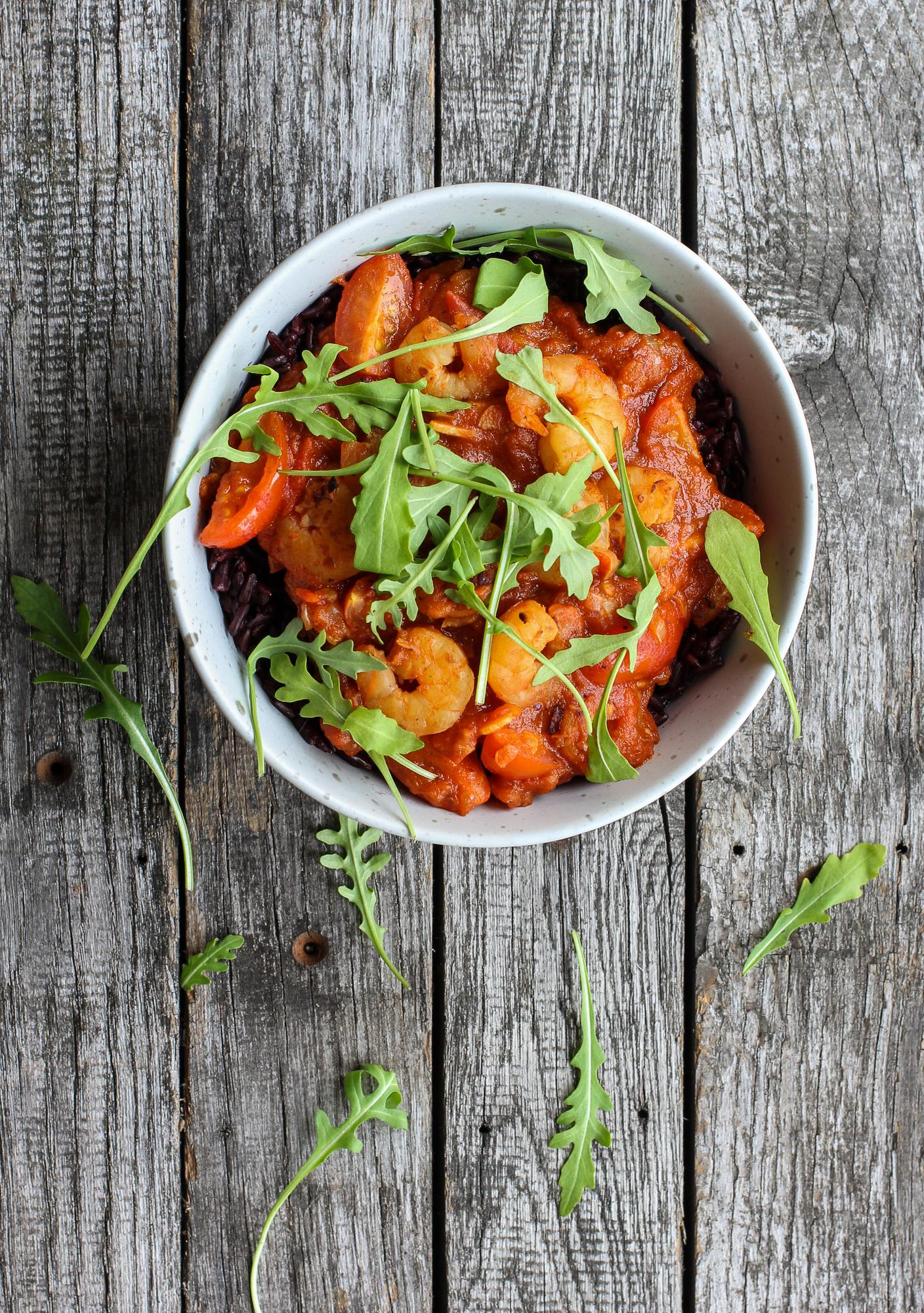 Gamberetti con pomodori