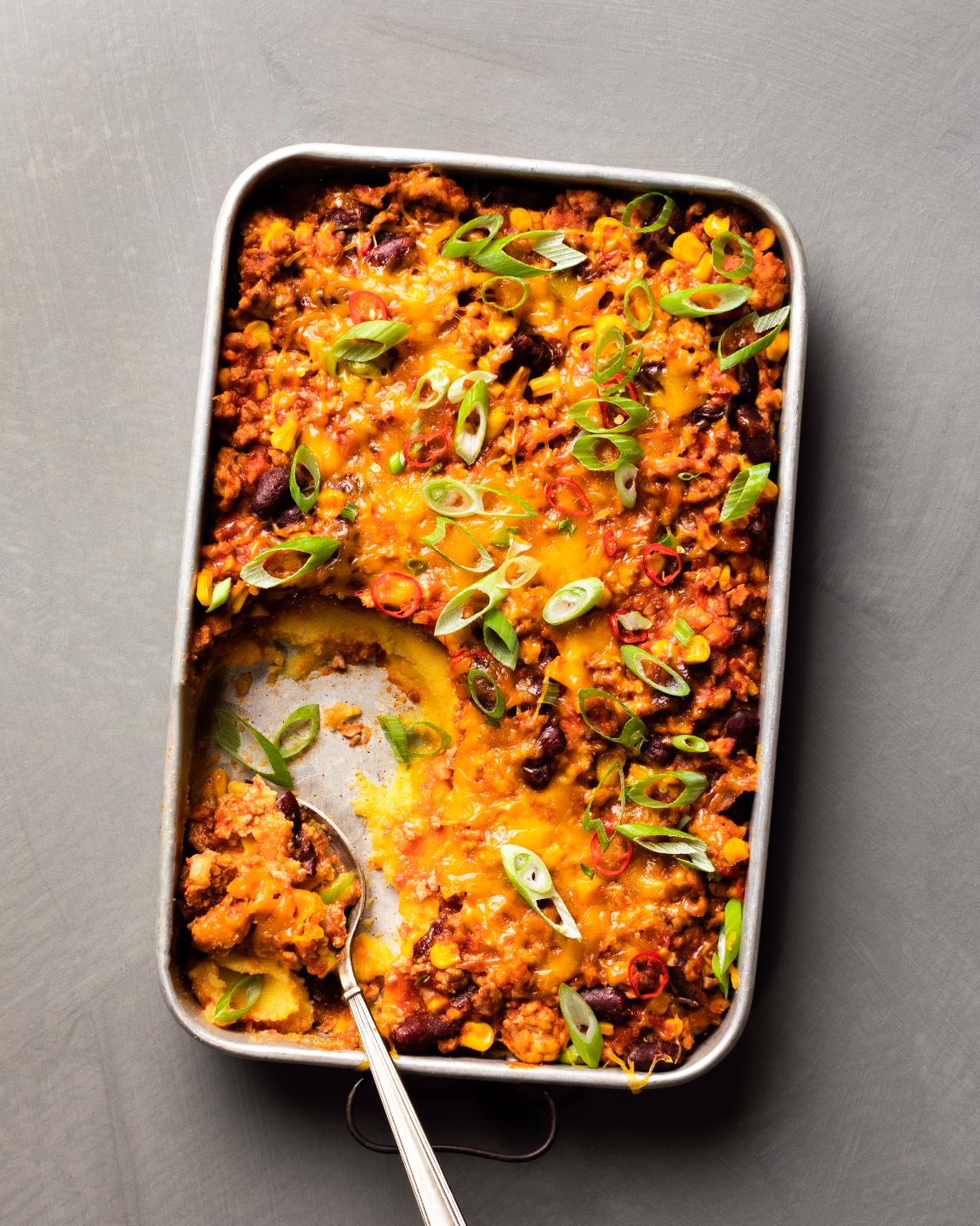 Casserole di tacchino con polenta
